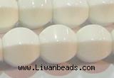 CAG7215 15.5 inches 14*14mm pumpkin white agate gemstone beads