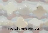 CAG7218 15.5 inches 12*12mm flower white agate gemstone beads