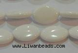 CAG7229 15.5 inches 12*16mm marquise white agate gemstone beads