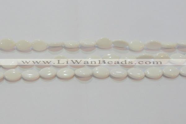 CAG7229 15.5 inches 12*16mm marquise white agate gemstone beads