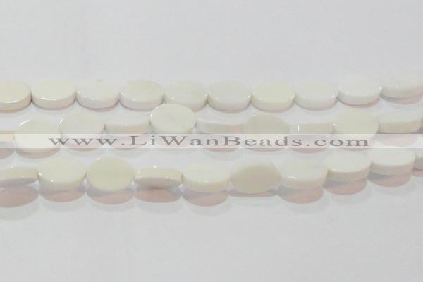 CAG7237 15.5 inches 15*20mm oval white agate gemstone beads