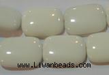 CAG7246 15.5 inches 12*16mm rectangle white agate gemstone beads