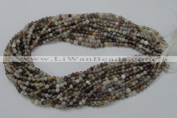 CAG734 15.5 inches 4mm round botswana agate beads wholesale