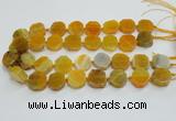 CAG7356 15.5 inches 18*20mm - 20*22mm octagonal dragon veins agate beads