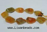 CAG7406 15.5 inches 25*35mm - 30*40mm freeform dragon veins agate beads