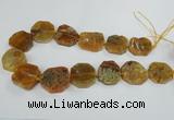 CAG7412 15.5 inches 25*27mm - 30*32mm freeform dragon veins agate beads