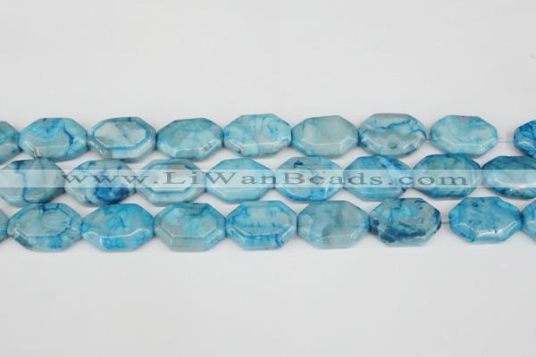 CAG7438 15.5 inches 20*30mm octagonal crazy lace agate beads