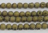 CAG7446 15.5 inches 6mm round plated druzy agate beads wholesale