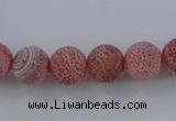 CAG7486 15.5 inches 4mm round frosted agate beads wholesale