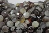 CAG749 15.5 inches 6mm faceted coin botswana agate beads wholesale