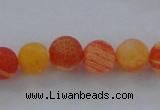 CAG7494 15.5 inches 4mm round frosted agate beads wholesale