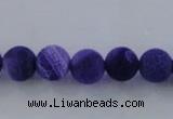 CAG7511 15.5 inches 6mm round frosted agate beads wholesale