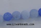 CAG7526 15.5 inches 4mm round frosted agate beads wholesale