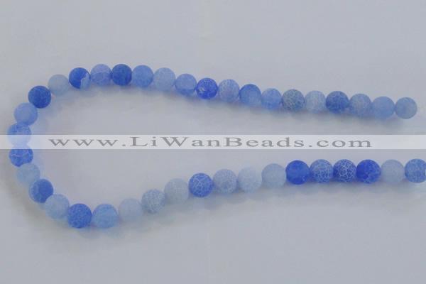 CAG7528 15.5 inches 8mm round frosted agate beads wholesale