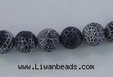 CAG7558 15.5 inches 4mm round frosted agate beads wholesale