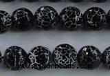 CAG7603 15.5 inches 10mm faceted round frosted agate beads wholesale