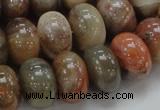 CAG771 15.5 inches 12*18mm rondelle yellow agate gemstone beads