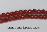 CAG7854 15.5 inches 2mm round red agate beads wholesale