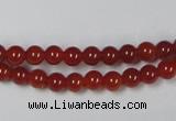 CAG7856 15.5 inches 4mm round red agate beads wholesale