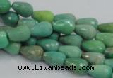 CAG7876 15.5 inches 8*10mm faceted teardrop grass agate beads