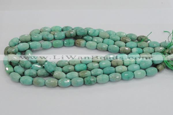 CAG7883 15.5 inches 12*16mm faceted rice grass agate beads