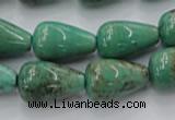 CAG7900 15.5 inches 15*20mm teardrop grass agate beads wholesale