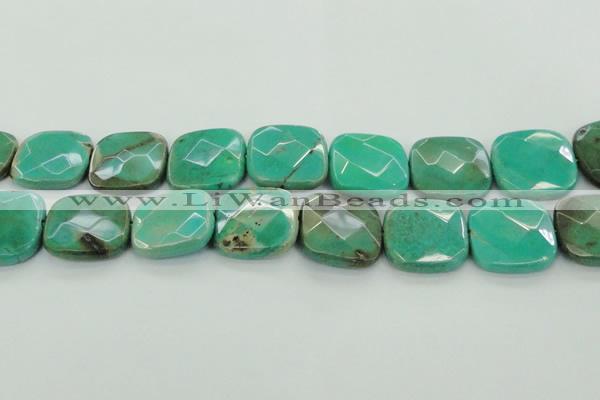 CAG7919 15.5 inches 35*35mm faceted square grass agate beads