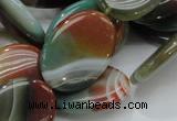 CAG800 15.5 inches 20*30mm oval rainbow agate gemstone beads