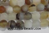 CAG8010 15.5 inches 4mm round matte Montana agate gemstone beads