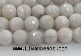 CAG8516 15.5 inches 10mm faceted round grey agate beads wholesale