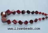 CAG8522 15.5 inches 9*10mm - 23*24mm cube dragon veins agate beads