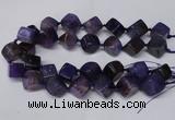 CAG8573 15.5 inches 15*16mm - 17*18mm cube dragon veins agate beads