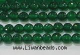 CAG8582 15.5 inches 6mm faceted round green agate gemstone beads