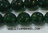 CAG8586 15.5 inches 16mm faceted round green agate gemstone beads