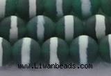 CAG8713 15.5 inches 12mm round matte tibetan agate gemstone beads