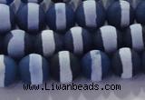 CAG8716 15.5 inches 8mm round matte tibetan agate gemstone beads