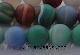 CAG8733 15.5 inches 12mm round matte madagascar agate beads