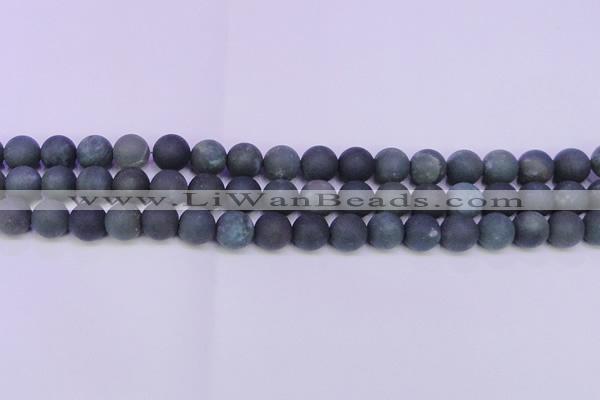 CAG8880 15.5 inches 4mm round matte moss agate beads