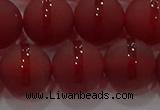 CAG8903 15.5 inches 10mm round matte red agate beads wholesale