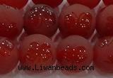 CAG8915 15.5 inches 10mm round matte red agate beads wholesale