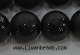 CAG8928 15.5 inches 12mm round matte black agate beads wholesale