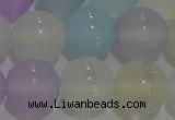 CAG8932 15.5 inches 8mm round matte colorful agate beads wholesale