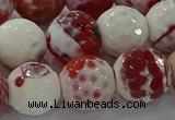 CAG9019 15.5 inches 16mm faceted round fire crackle agate beads