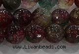 CAG9023 15.5 inches 10mm faceted round fire crackle agate beads