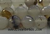 CAG9037 15.5 inches 10mm faceted round dragon veins agate beads