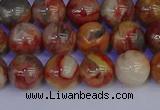 CAG9102 15.5 inches 8mm round red crazy lace agate beads