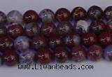 CAG9120 15.5 inches 4mm round red lightning agate beads