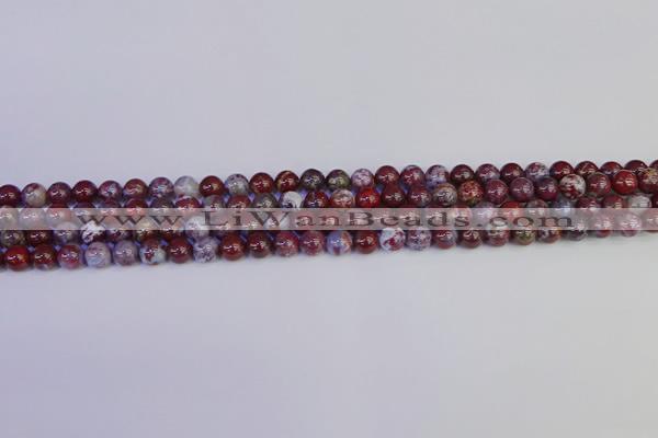 CAG9120 15.5 inches 4mm round red lightning agate beads