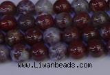 CAG9121 15.5 inches 6mm round red lightning agate beads