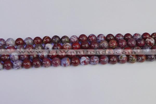 CAG9123 15.5 inches 10mm round red lightning agate beads